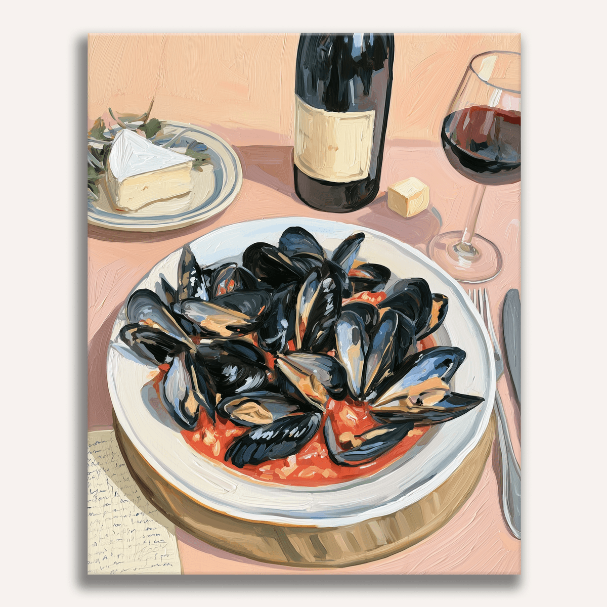 Mussels & Wine - Number Artist Paint by Numbers Kits