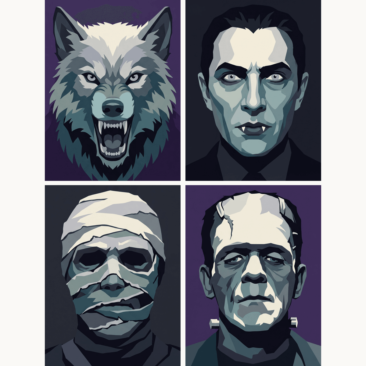 Classic Monsters - Number Artist Paint by Numbers Kits