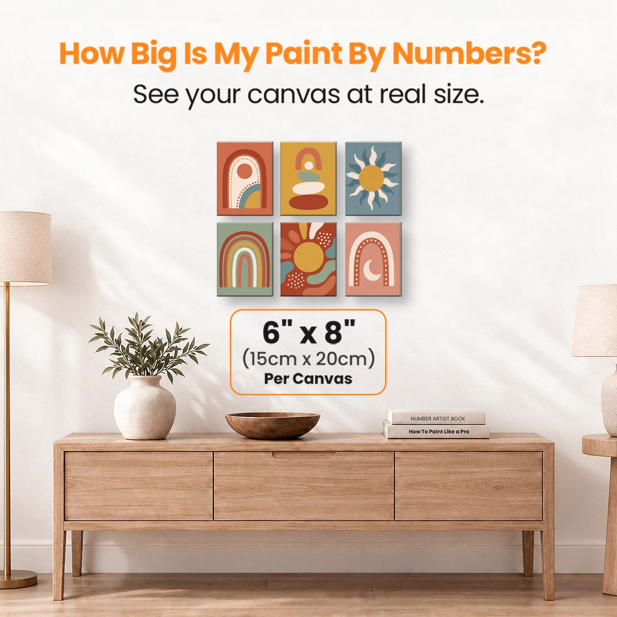 Mid Century Forms - Number Artist Paint by Numbers Kits