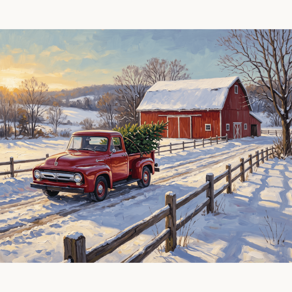 Red Truck Tradition - Number Artist Paint by Numbers Kits