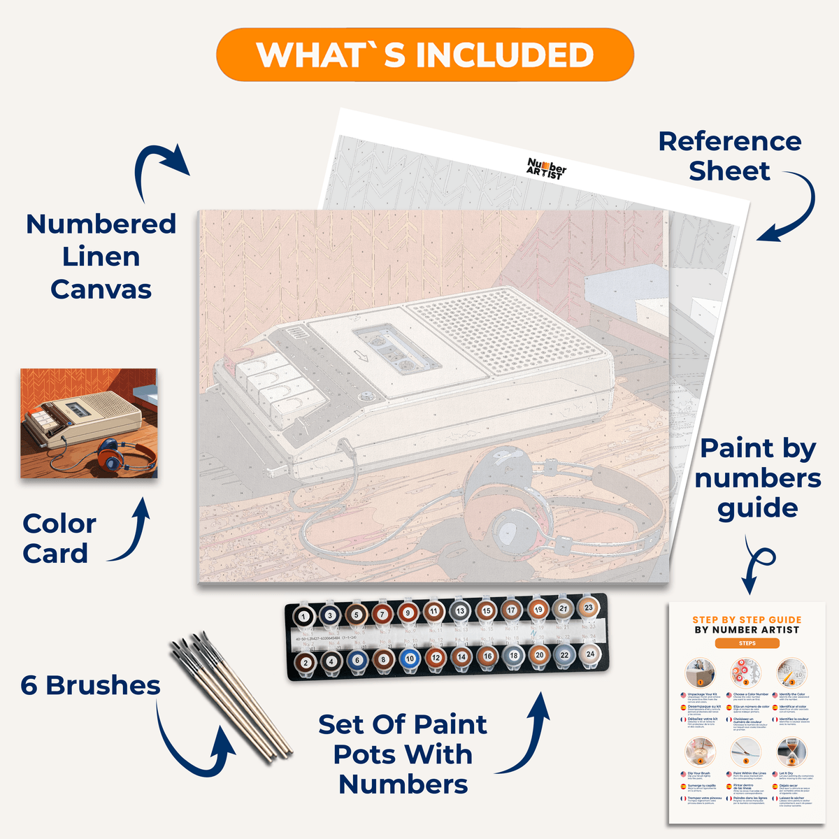 Cassette Recorder revised - Number Artist Paint by Numbers Kits