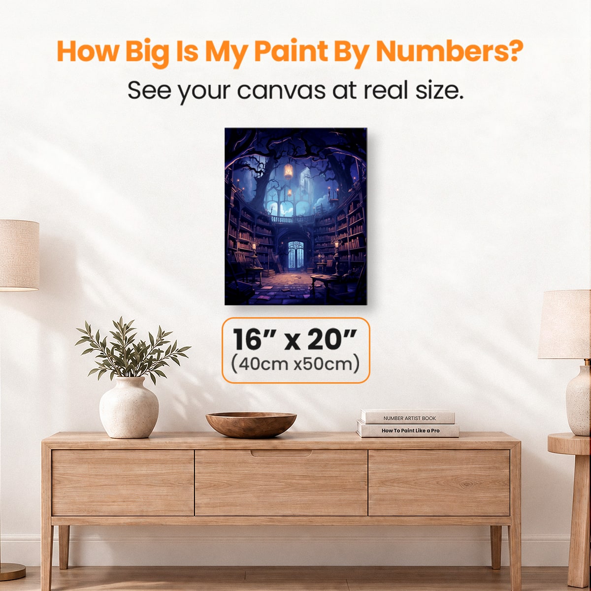 Haunted Library - Number Artist Paint by Numbers Kits
