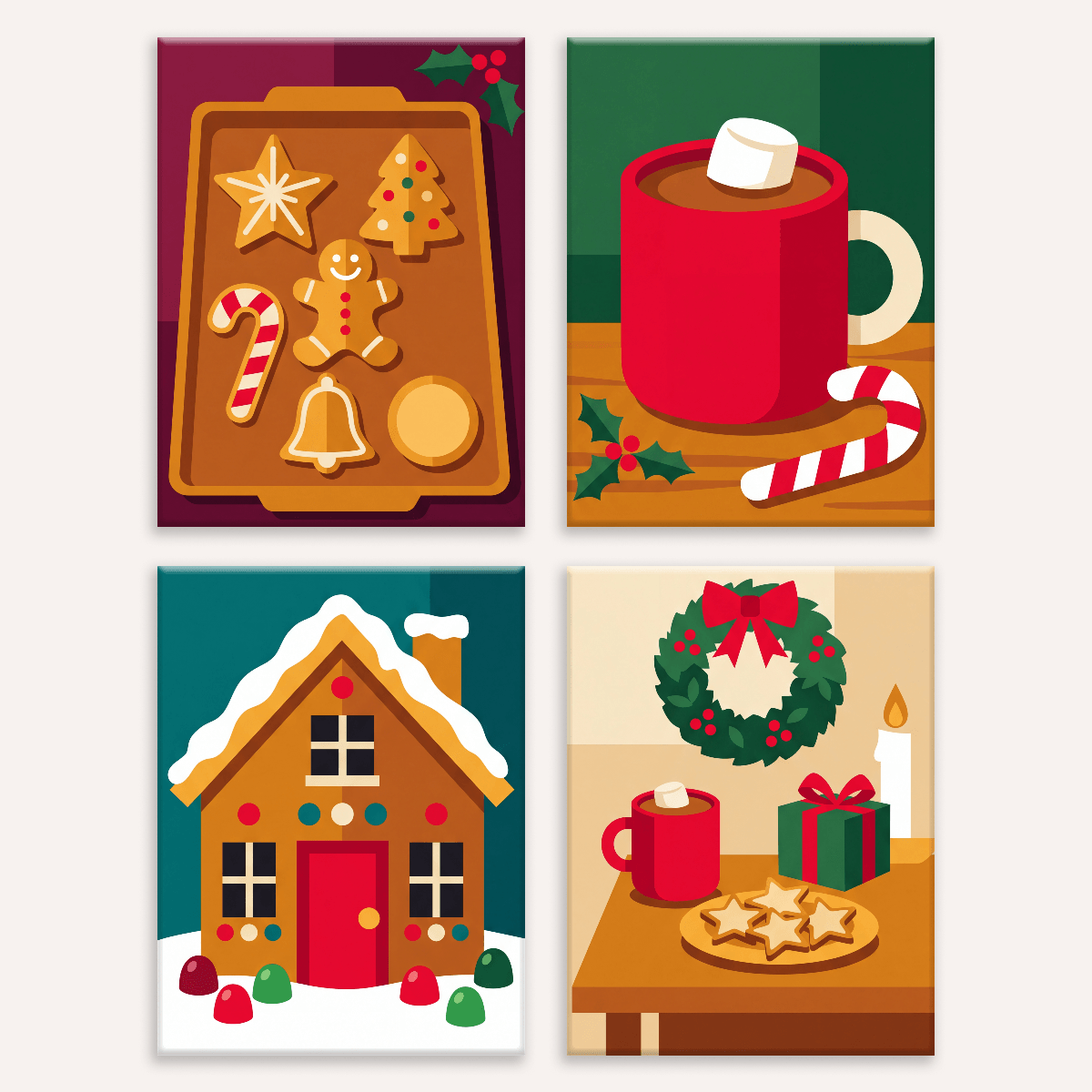 Holiday Baking Cheer - Number Artist Paint by Numbers Kits