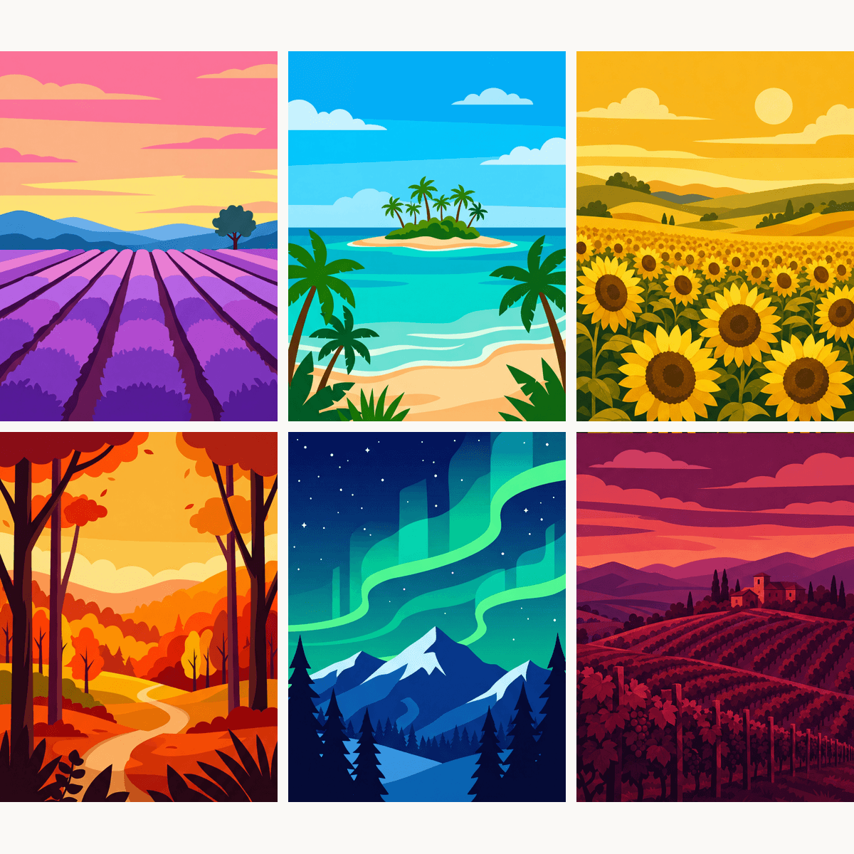 Wild Landscapes Vol. 2 - Number Artist Paint by Numbers Kits