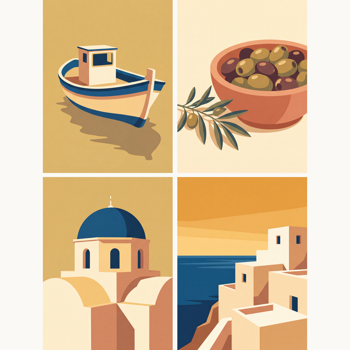 Greek Island Life - Number Artist Paint by Numbers Kits