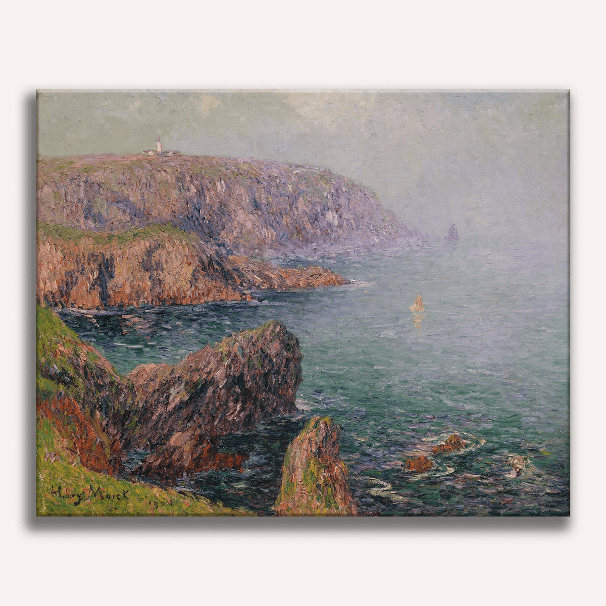 Cliffs at Ouessant, Brittany by Henry Moret - Number Artist Paint by Numbers Kits