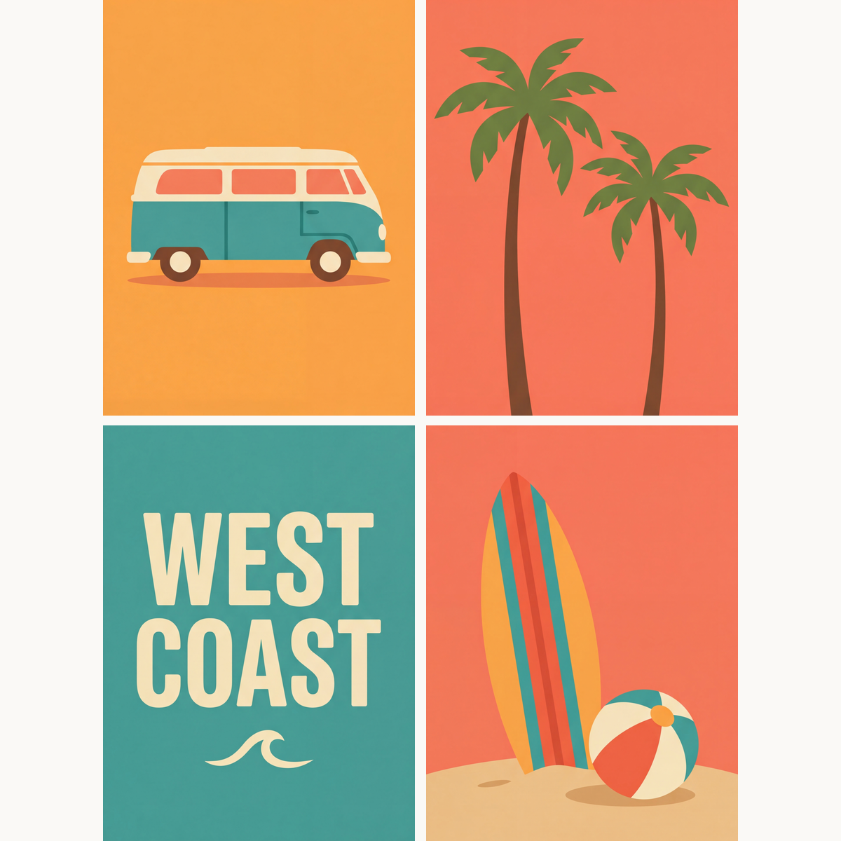 West Coast Summer - Number Artist Paint by Numbers Kits