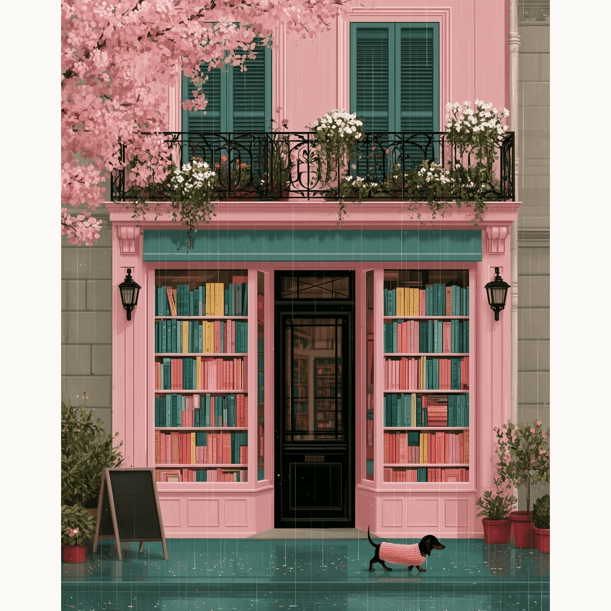 Bookstore Rain - Number Artist Paint by Numbers Kits