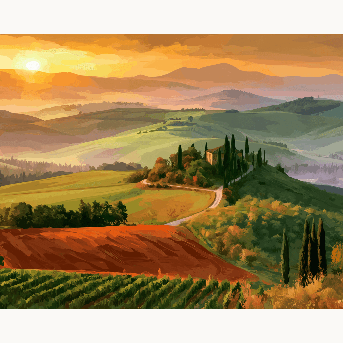 Tuscan Warmth - Number Artist Paint by Numbers Kits