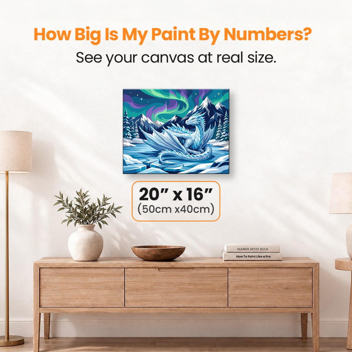 Sleeping Ice Dragon - Number Artist Paint by Numbers Kits