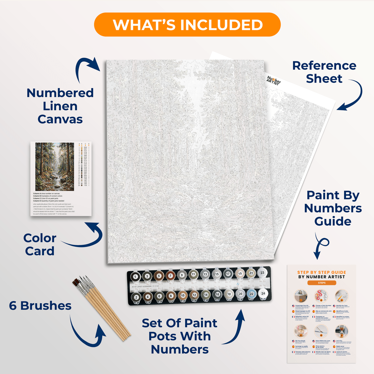 Pinewood Brook - Number Artist Paint by Numbers Kits