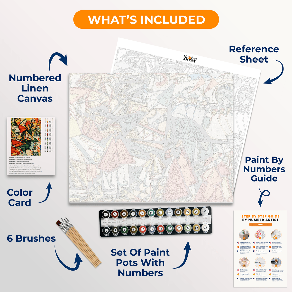 Corpus Christi Procession by Amadeo de Souza-Cardoso - Number Artist Paint by Numbers Kits