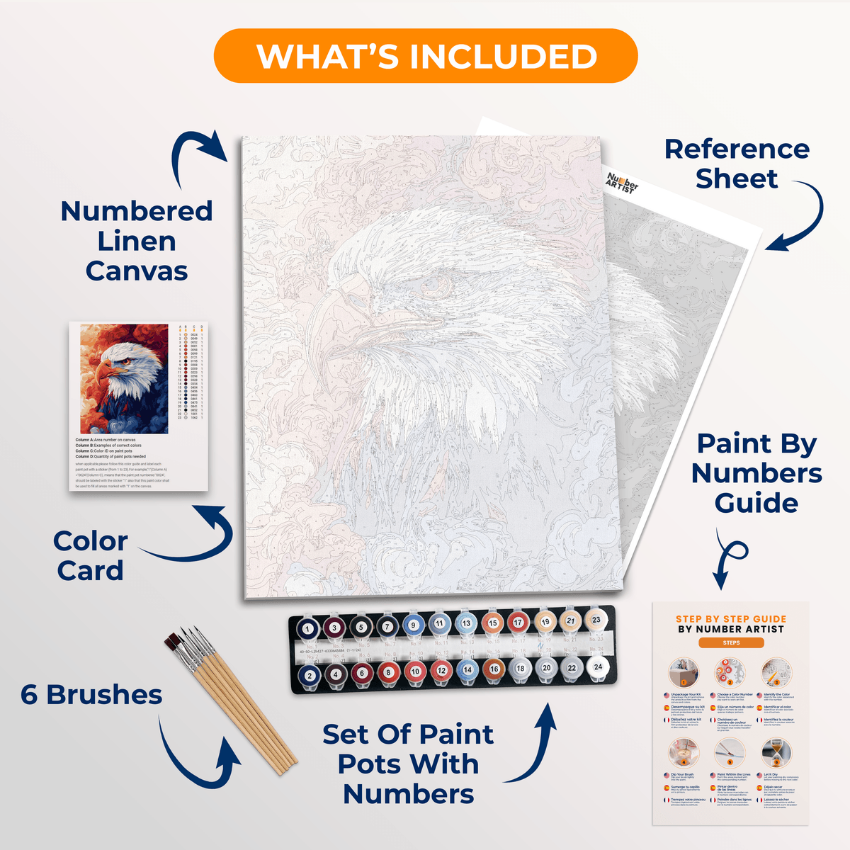 Abstract Eagle - Number Artist Paint by Numbers Kits
