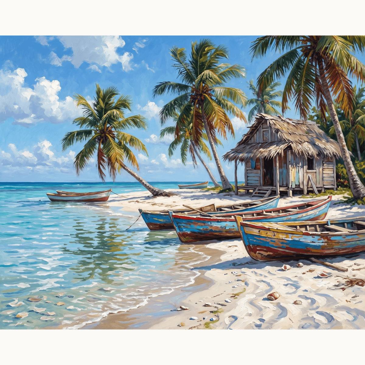 Caribbean Beach - Number Artist Paint by Numbers Kits