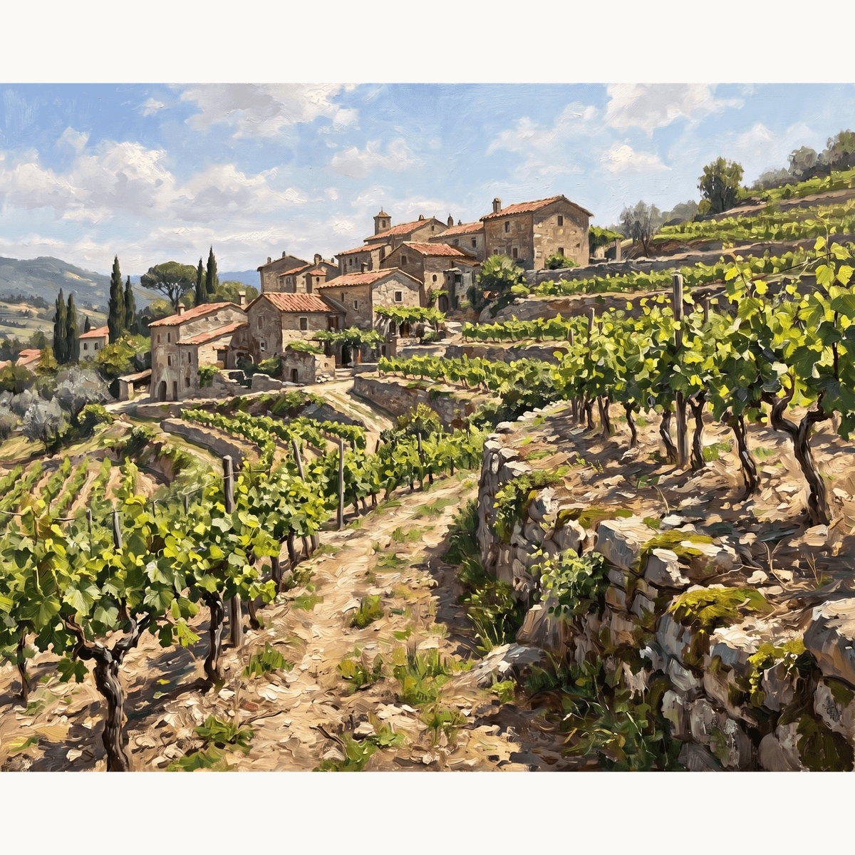 Vineyard Terraces - Number Artist Paint by Numbers Kits