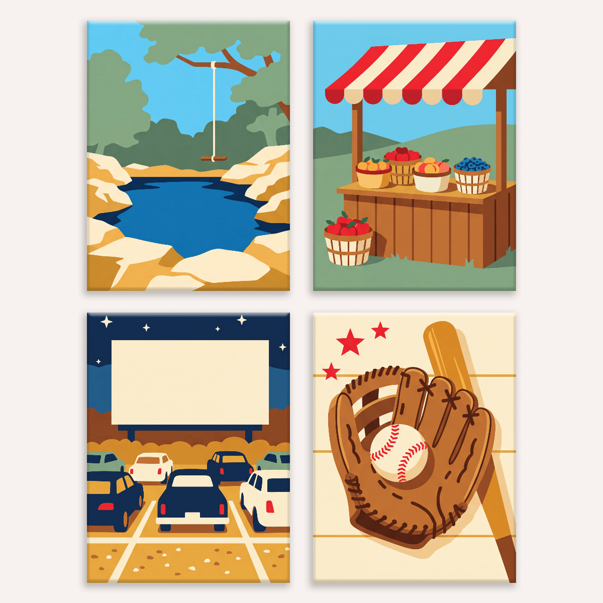 Hometown Pastime - Number Artist Paint by Numbers Kits