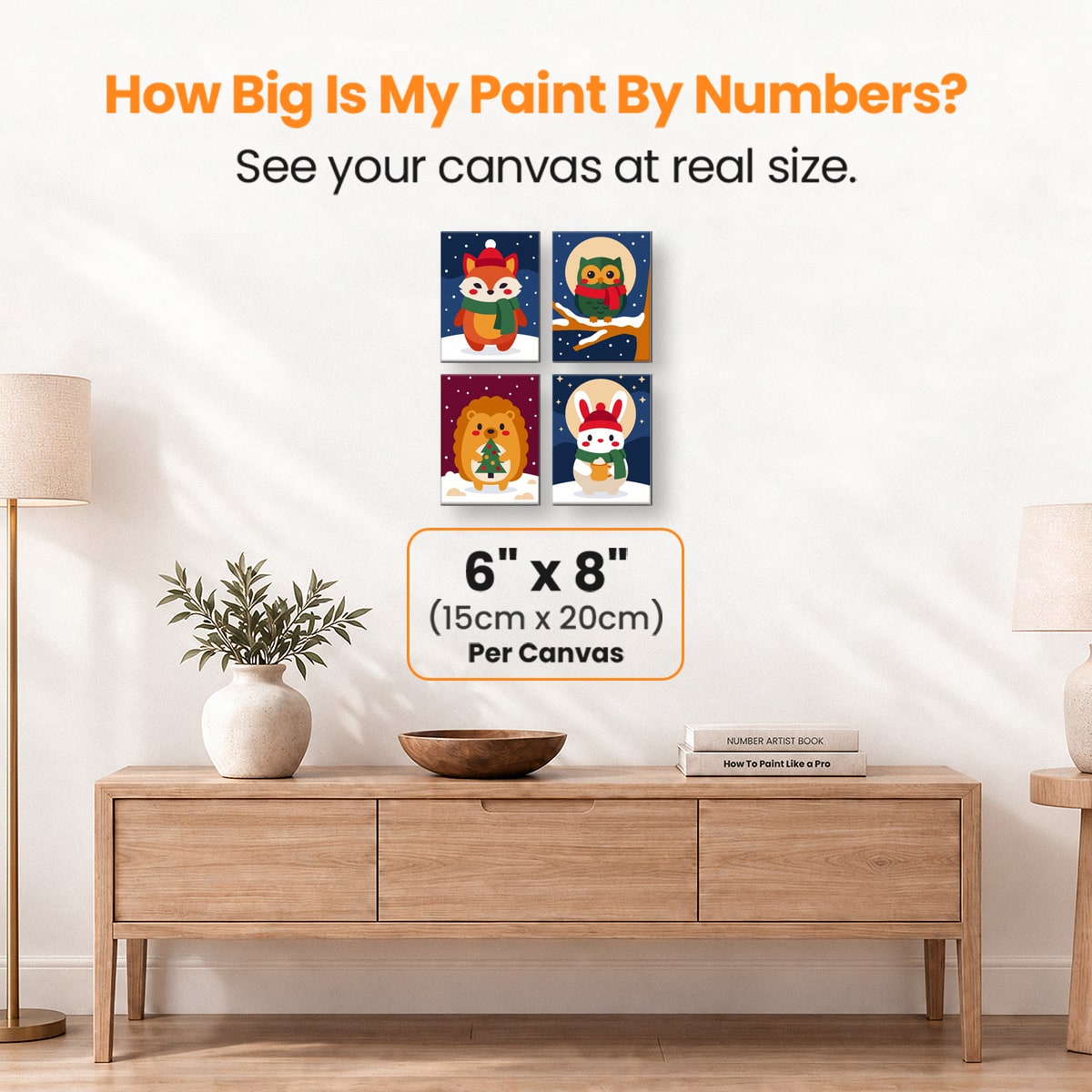 Snowy Woodland Friends - Number Artist Paint by Numbers Kits