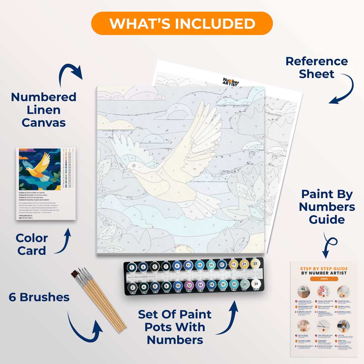 Elegant Flight - Number Artist Paint by Numbers Kits