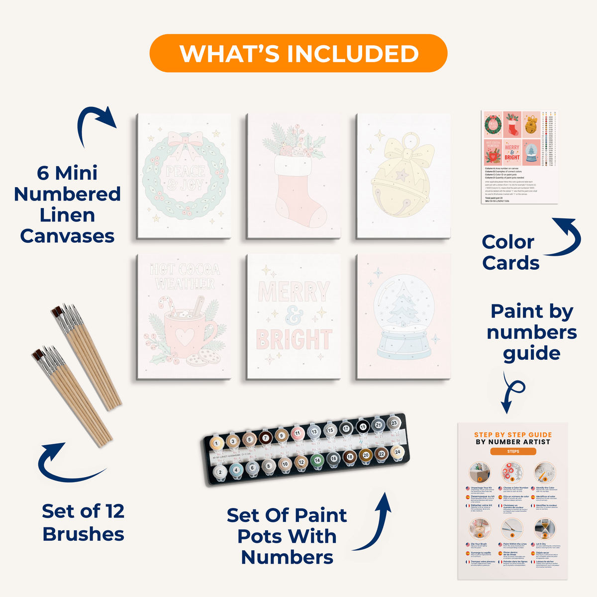 Christmas Merriment - Number Artist Paint by Numbers Kits