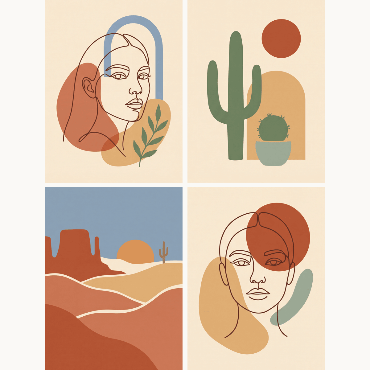 Boho Desert - Number Artist Paint by Numbers Kits