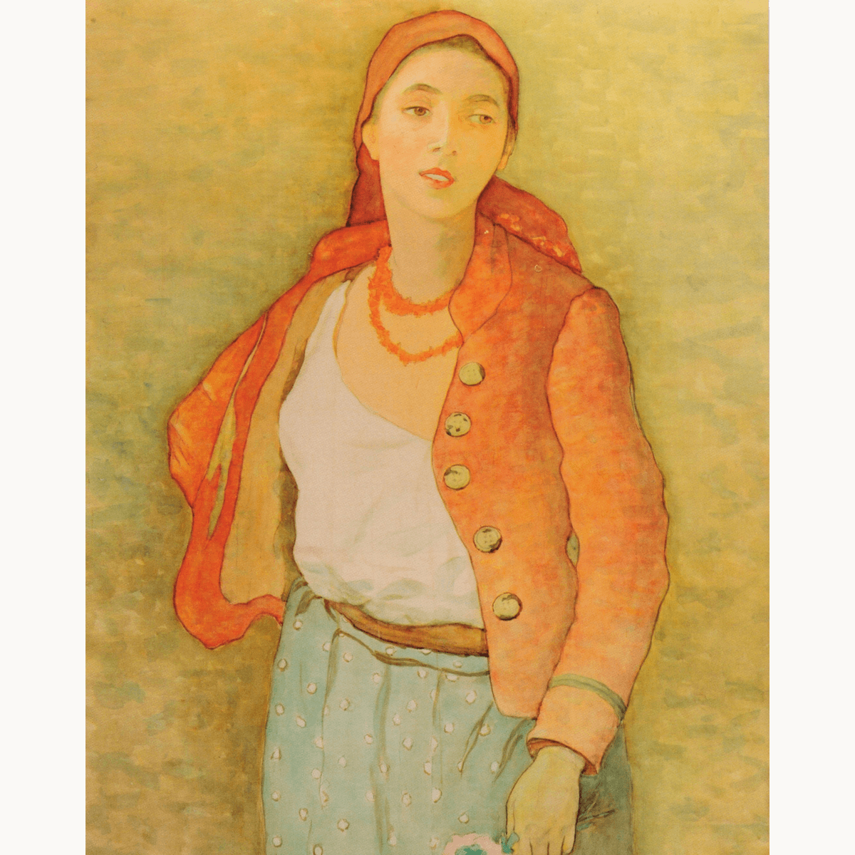 Safta the Flower Girl by Stefan Luchian - Number Artist Paint by Numbers Kits
