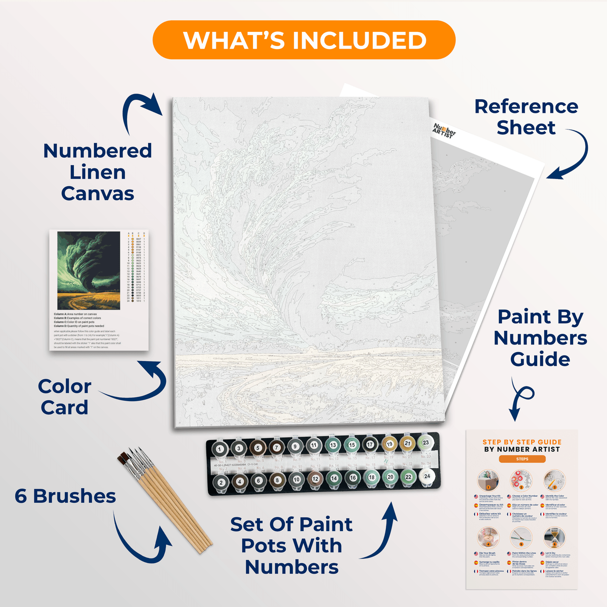 Destructive Tornado - Number Artist Paint by Numbers Kits