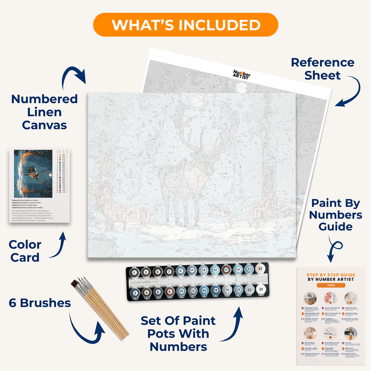 Magnificent Elk - Number Artist Paint by Numbers Kits