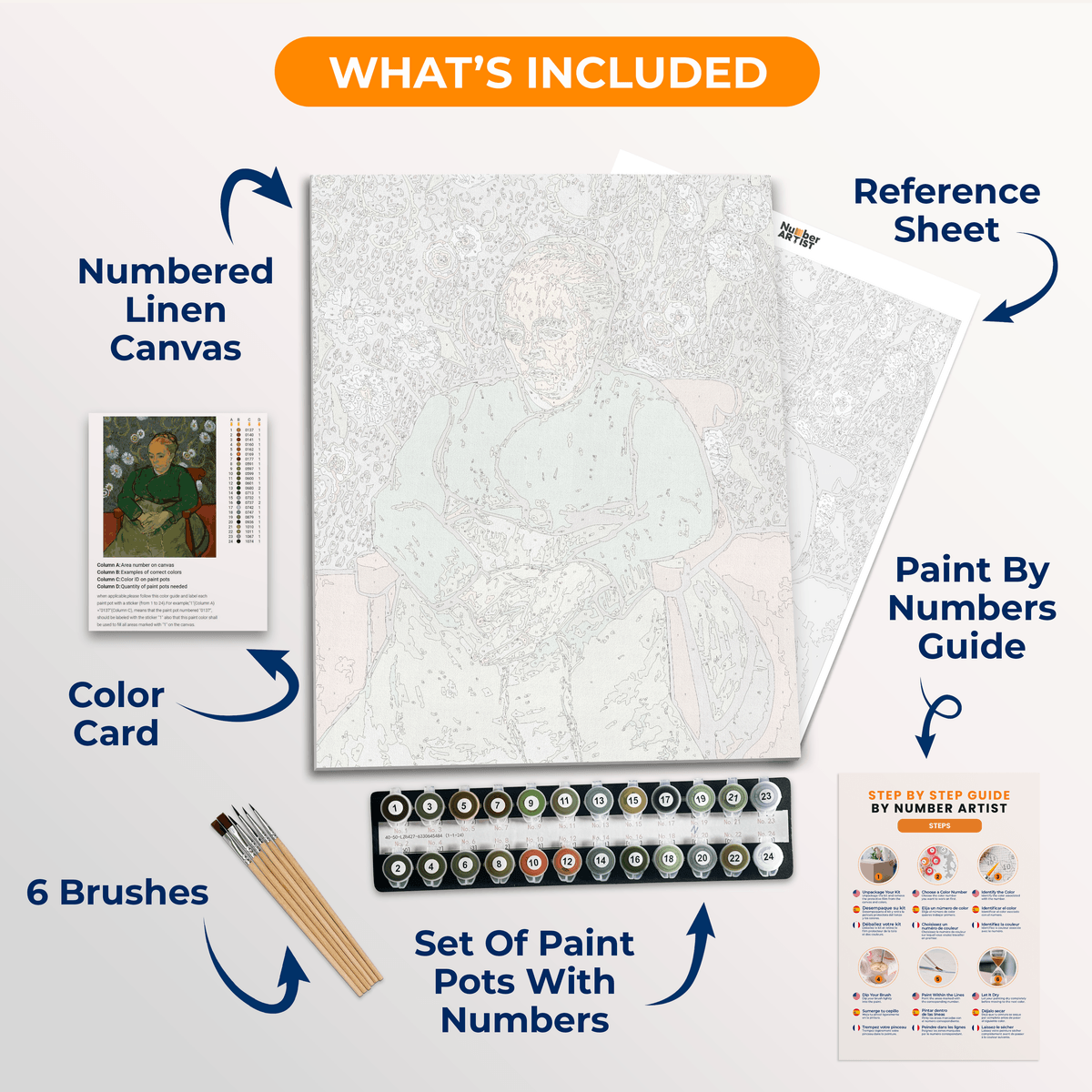 Augustine Roulin by Vincent Van Gogh - Number Artist Paint by Numbers Kits