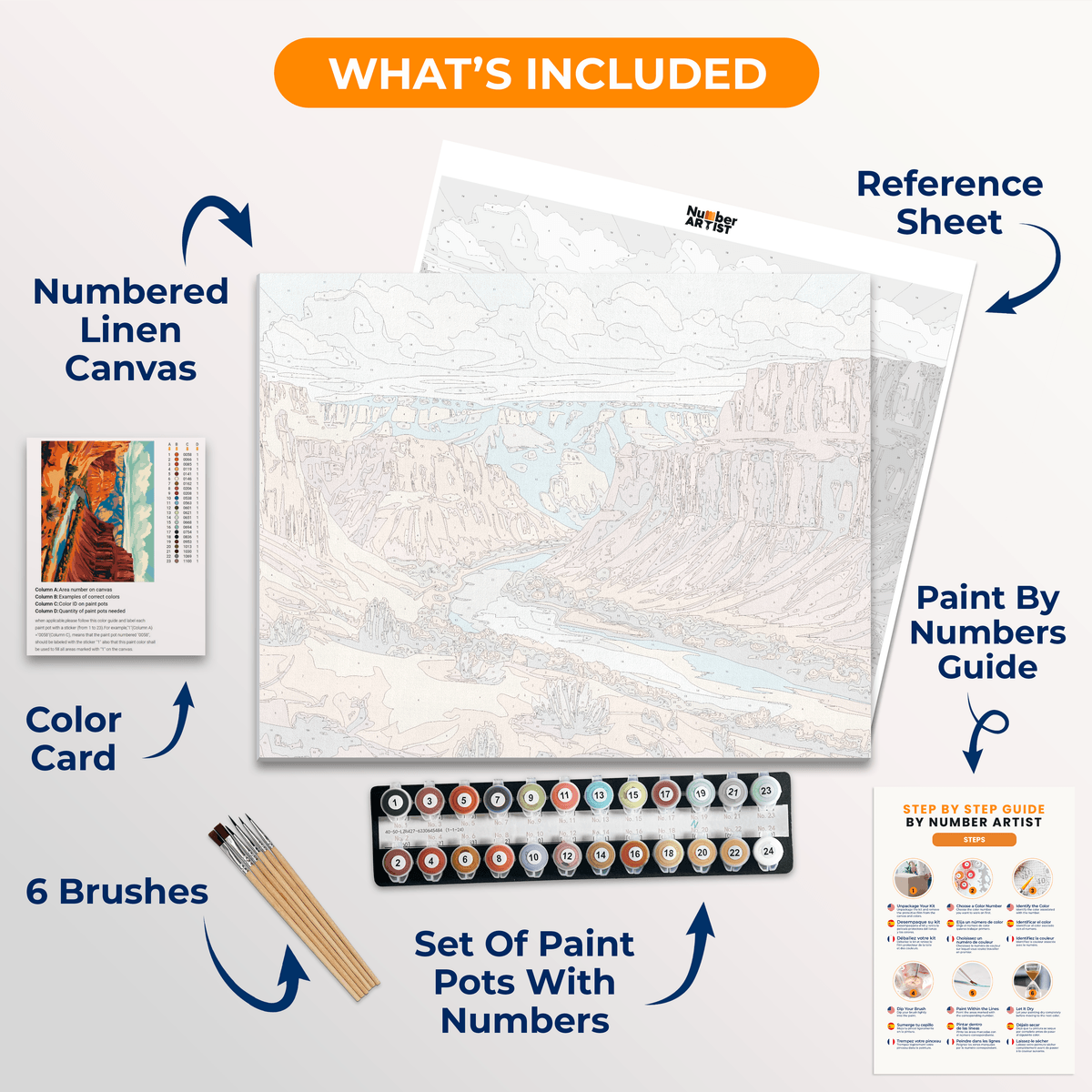 Grand Canyon National Park - Number Artist Paint by Numbers Kits