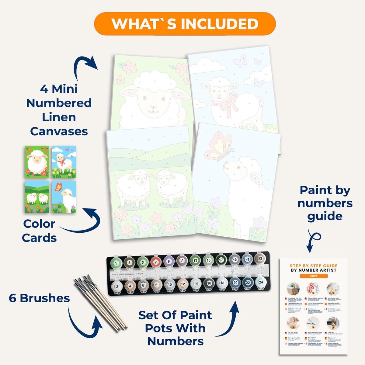Lamb Grace - Number Artist Paint by Numbers Kits