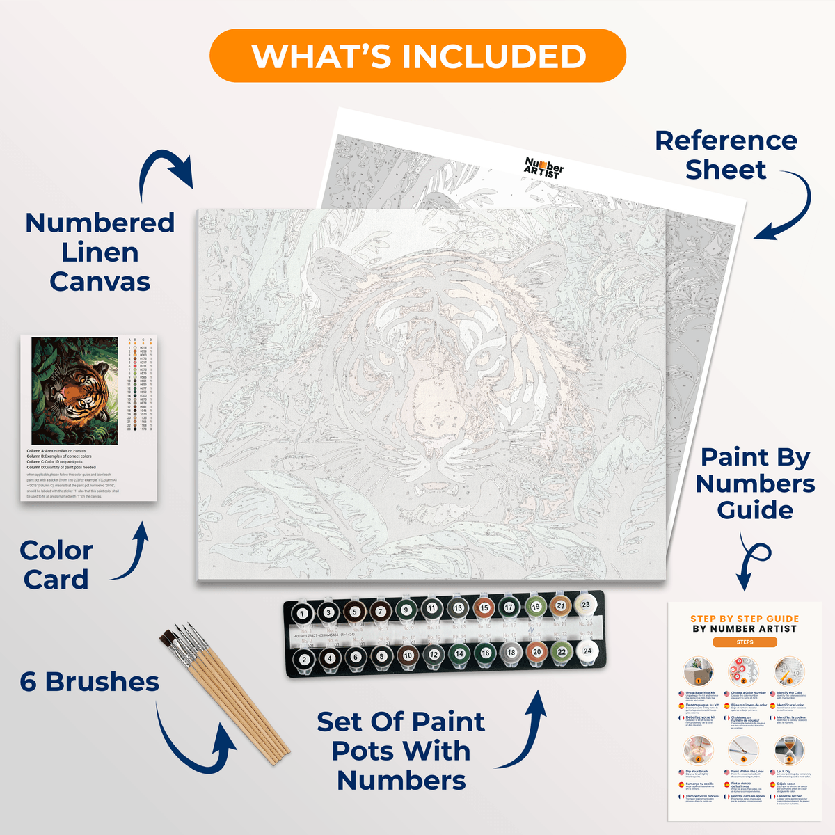 Lurking Tiger - Number Artist Paint by Numbers Kits