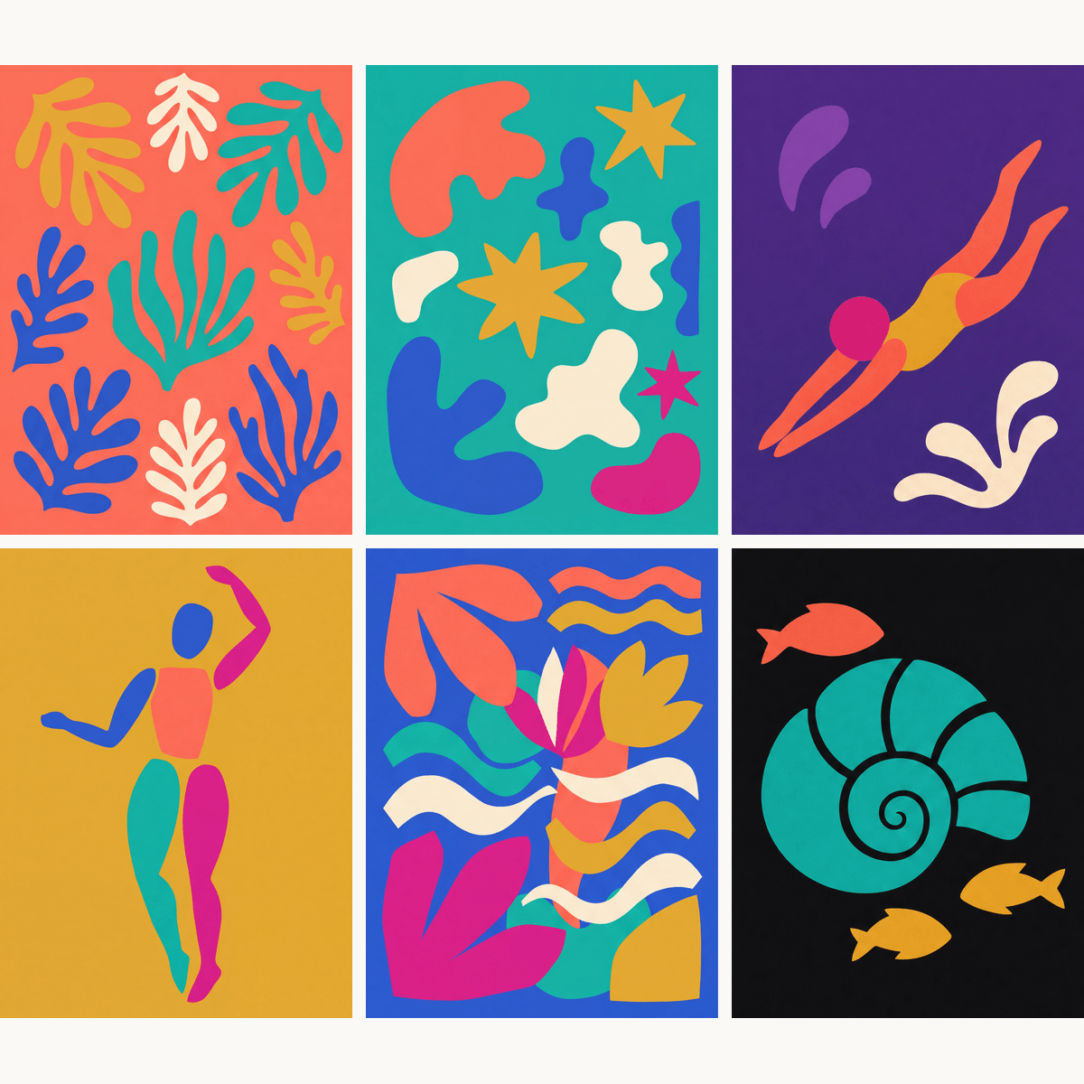 Matisse Cutouts - Number Artist Paint by Numbers Kits