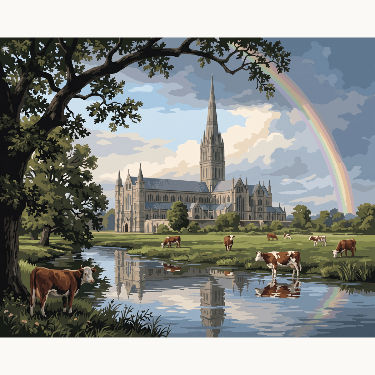 Salisbury Rainbow Meadow - Number Artist Paint by Numbers Kits