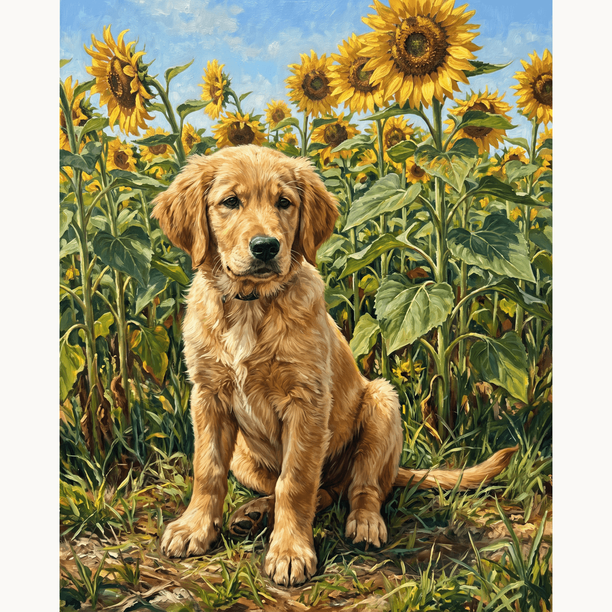 Sunny Puppy Joy - Number Artist Paint by Numbers Kits
