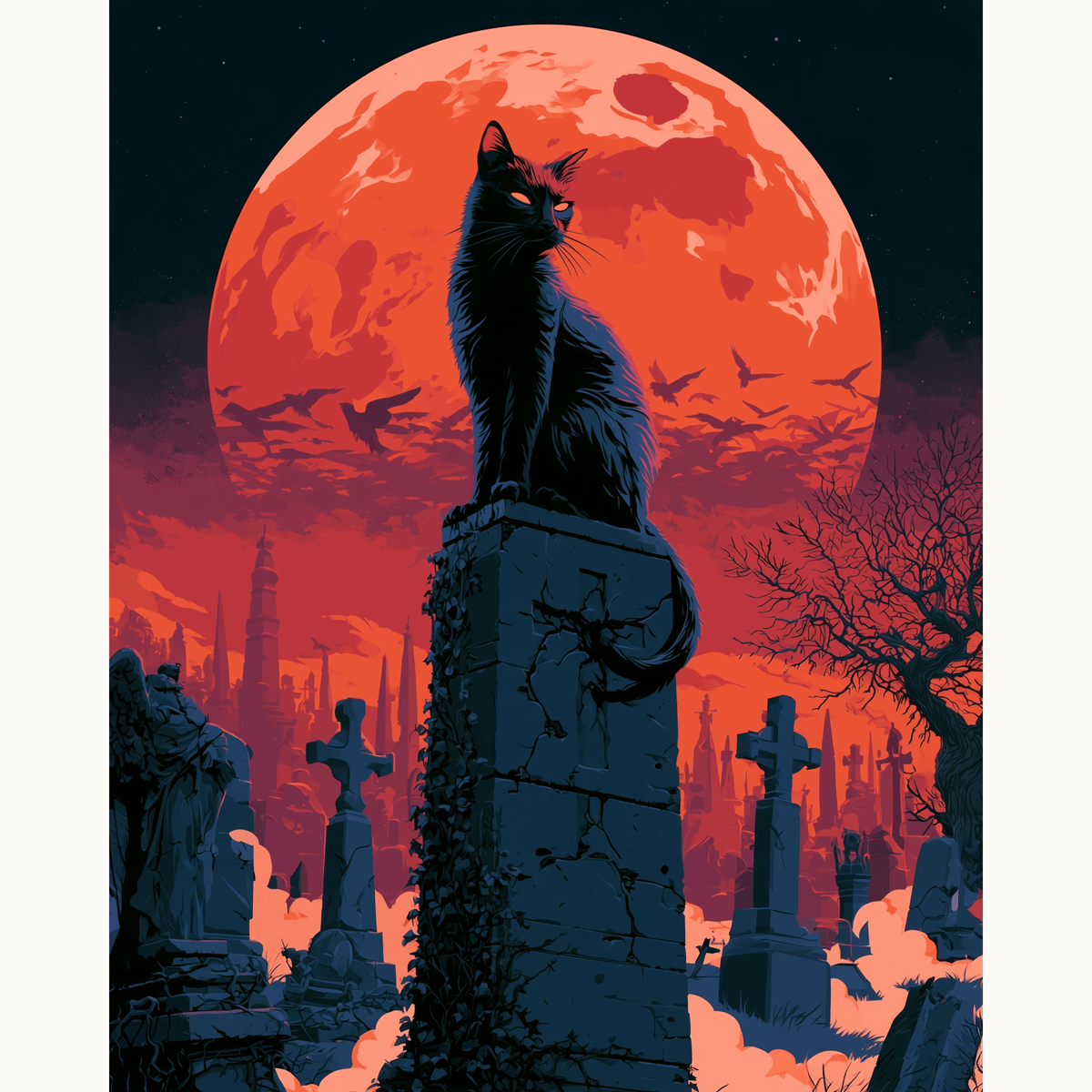 Red Sky Graveyard - Number Artist Paint by Numbers Kits