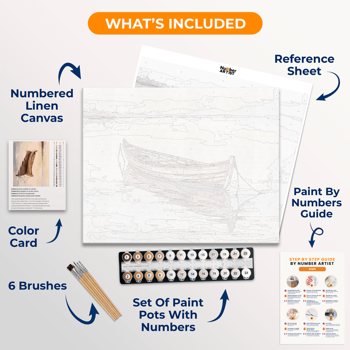 Lonely Boat - Number Artist Paint by Numbers Kits