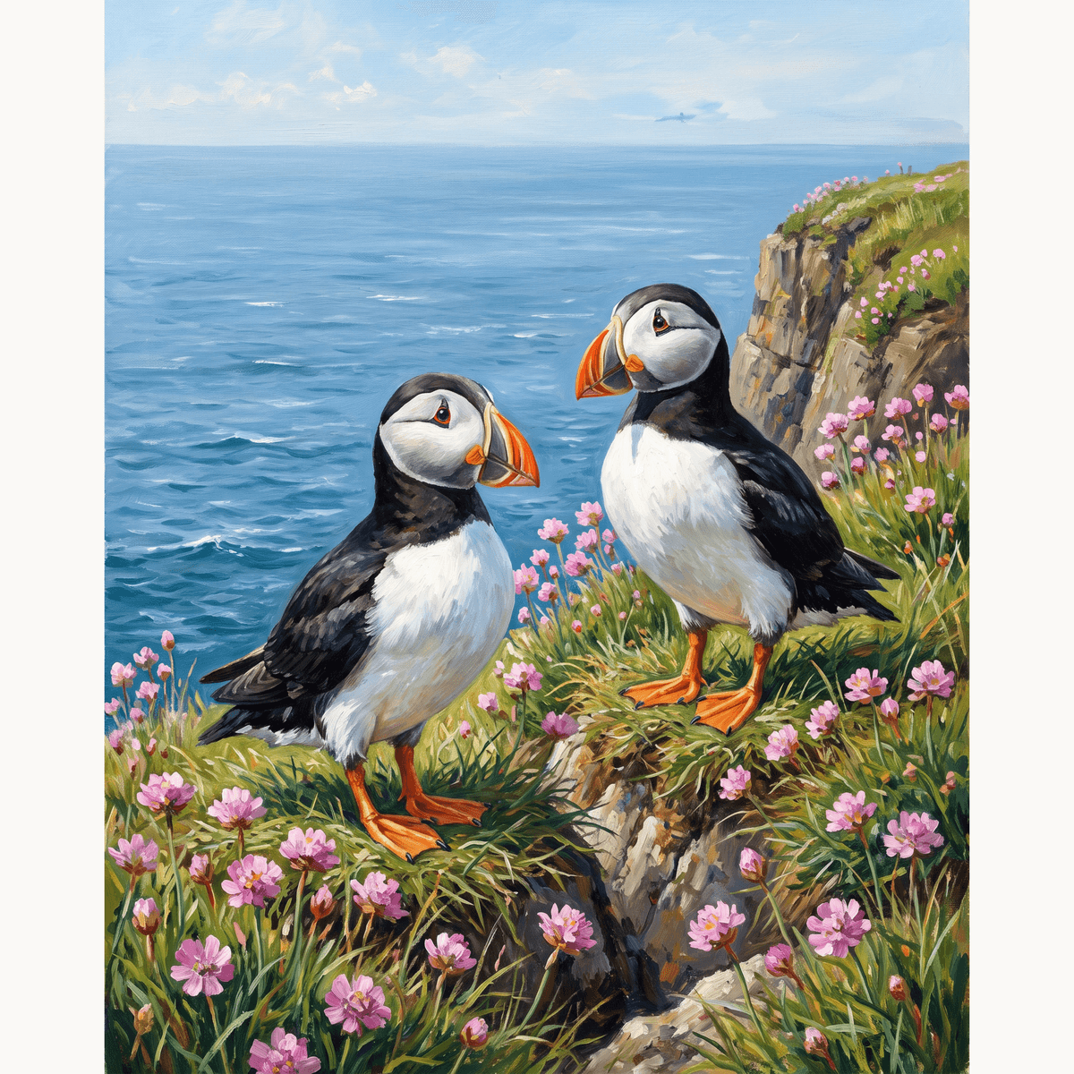 Puffin Perch Joy - Number Artist Paint by Numbers Kits