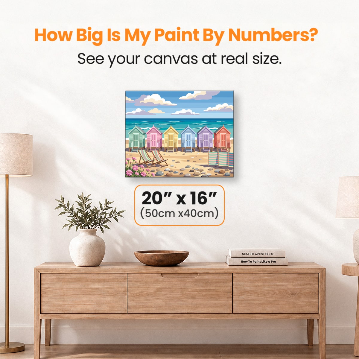 Pastel Beach Days - Number Artist Paint by Numbers Kits