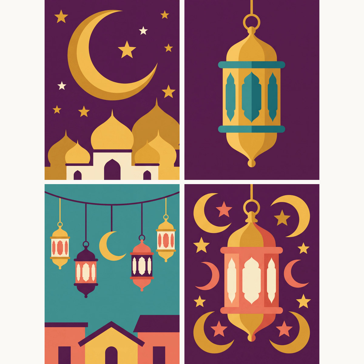 Ramadan Lanterns - Number Artist Paint by Numbers Kits