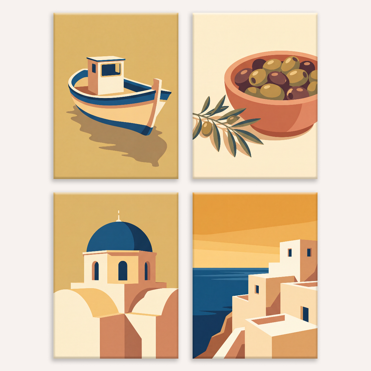 Greek Island Life - Number Artist Paint by Numbers Kits