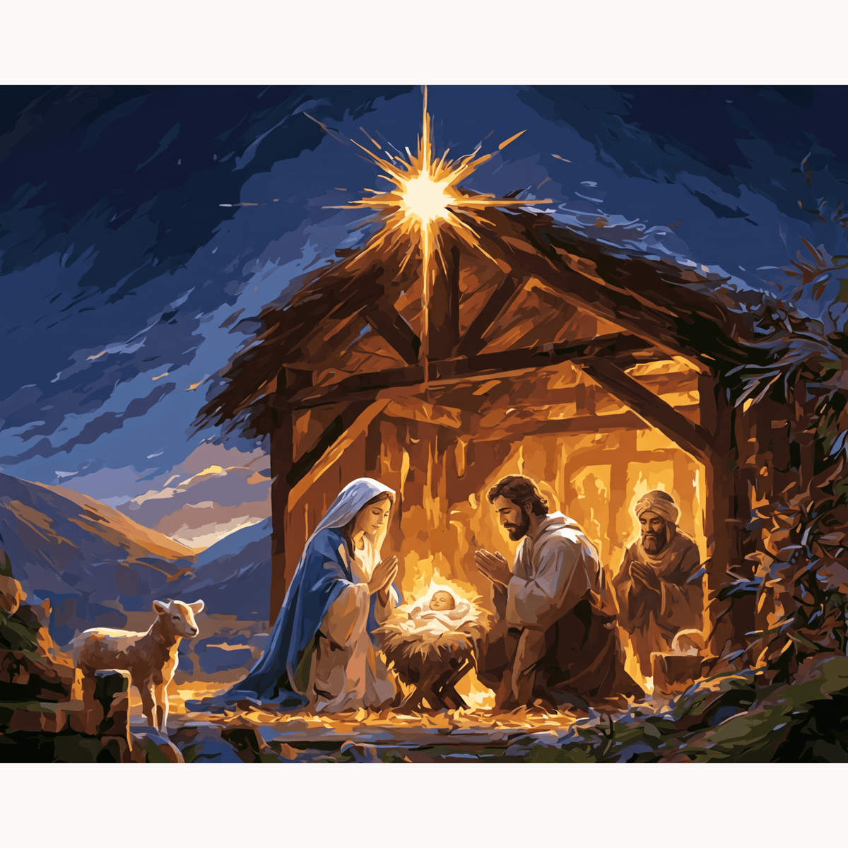 Manger Scene - Number Artist Paint by Numbers Kits