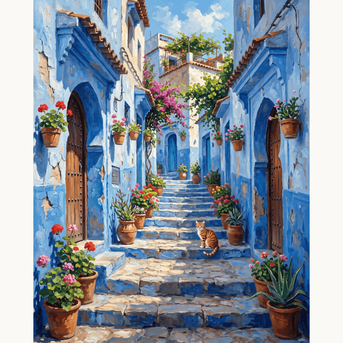 Blue Alley Charm - Number Artist Paint by Numbers Kits