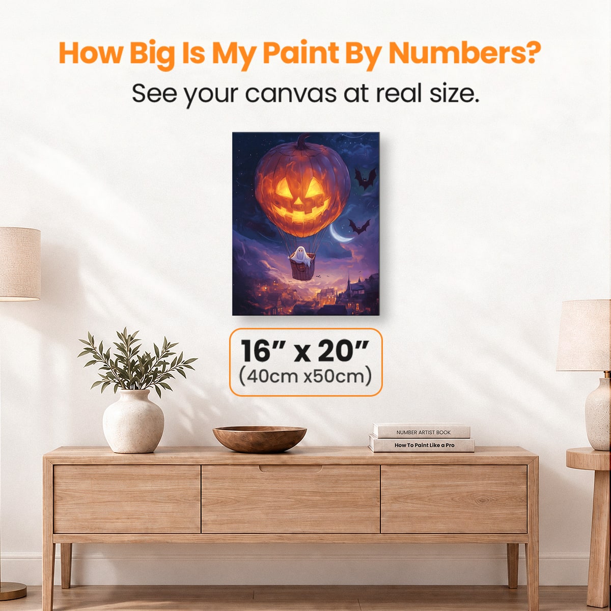 Halloween Hot Air Balloon - Number Artist Paint by Numbers Kits