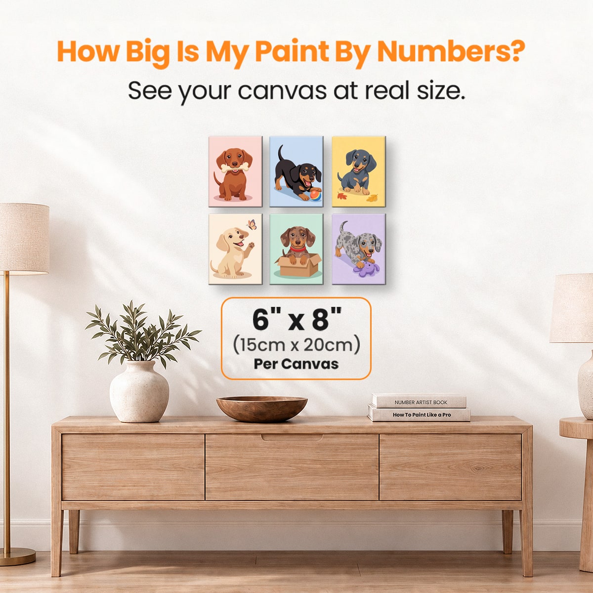 Playful Daschunds - Number Artist Paint by Numbers Kits