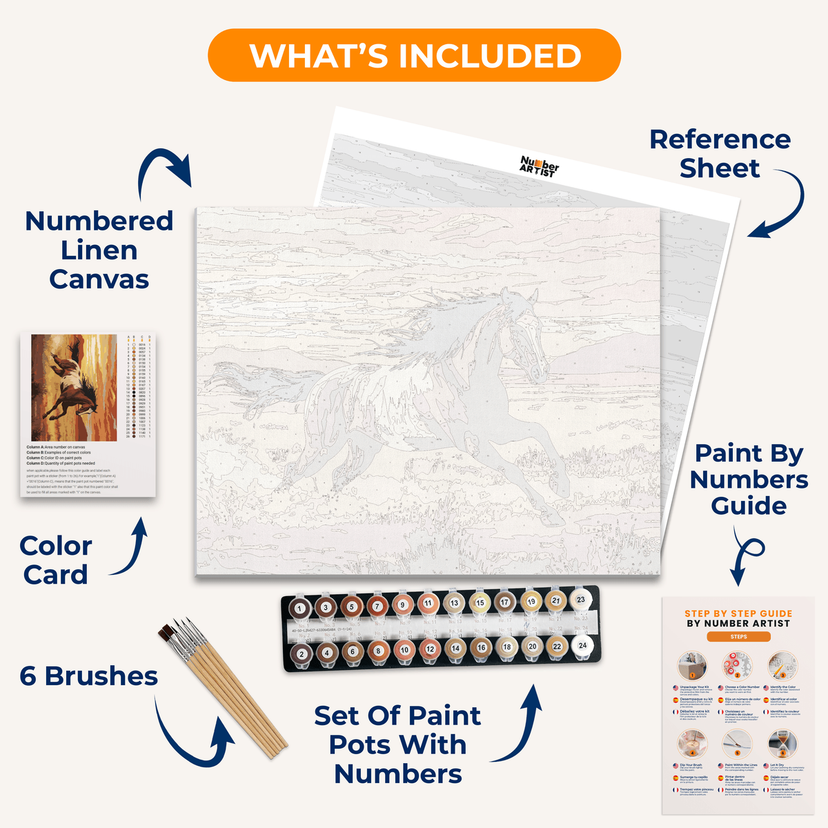 Mustang Stride - Number Artist Paint by Numbers Kits