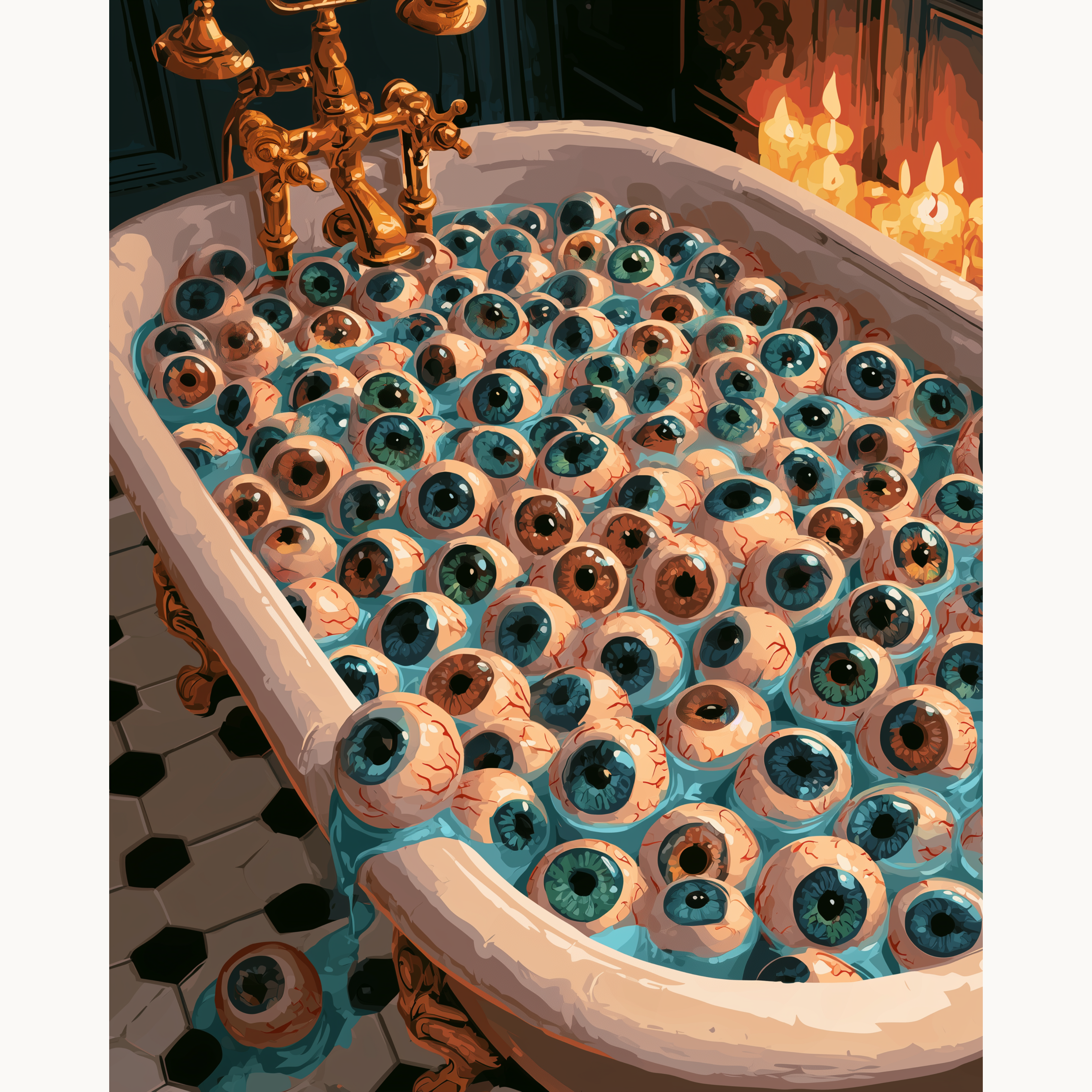 Eyeball Tub - Number Artist Paint by Numbers Kits