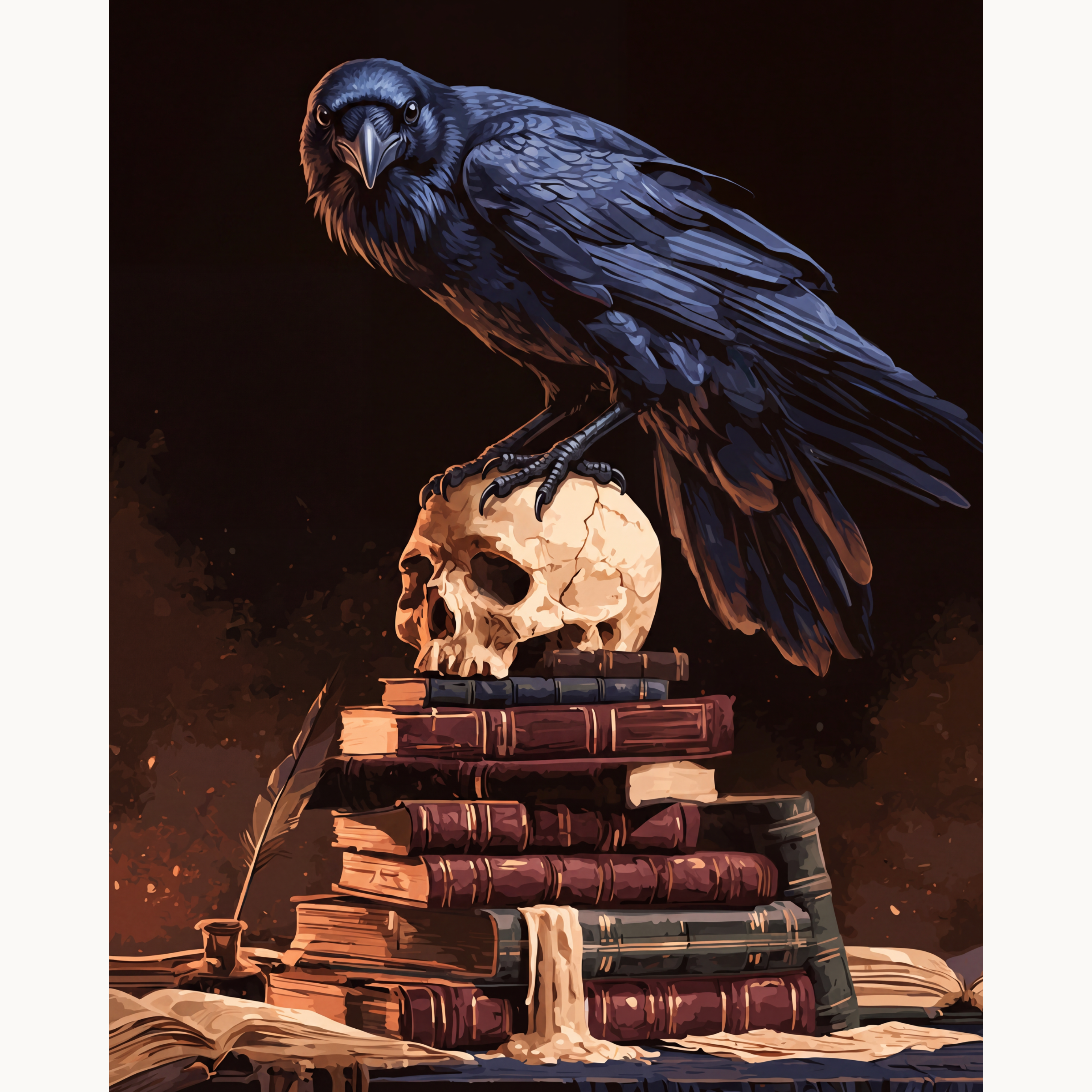 Menacing Raven - Number Artist Paint by Numbers Kits
