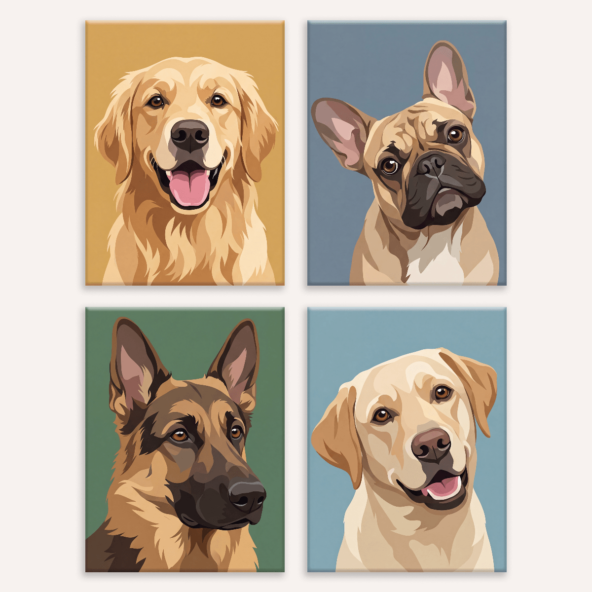 Pup Portraits Vol. 1 - Number Artist Paint by Numbers Kits
