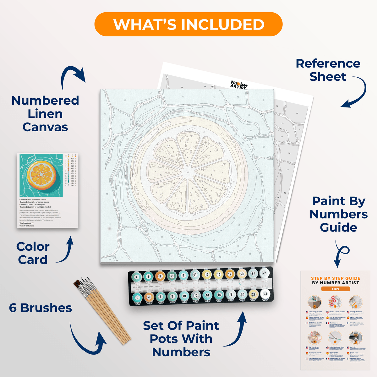 Lemon Float - Number Artist Paint by Numbers Kits