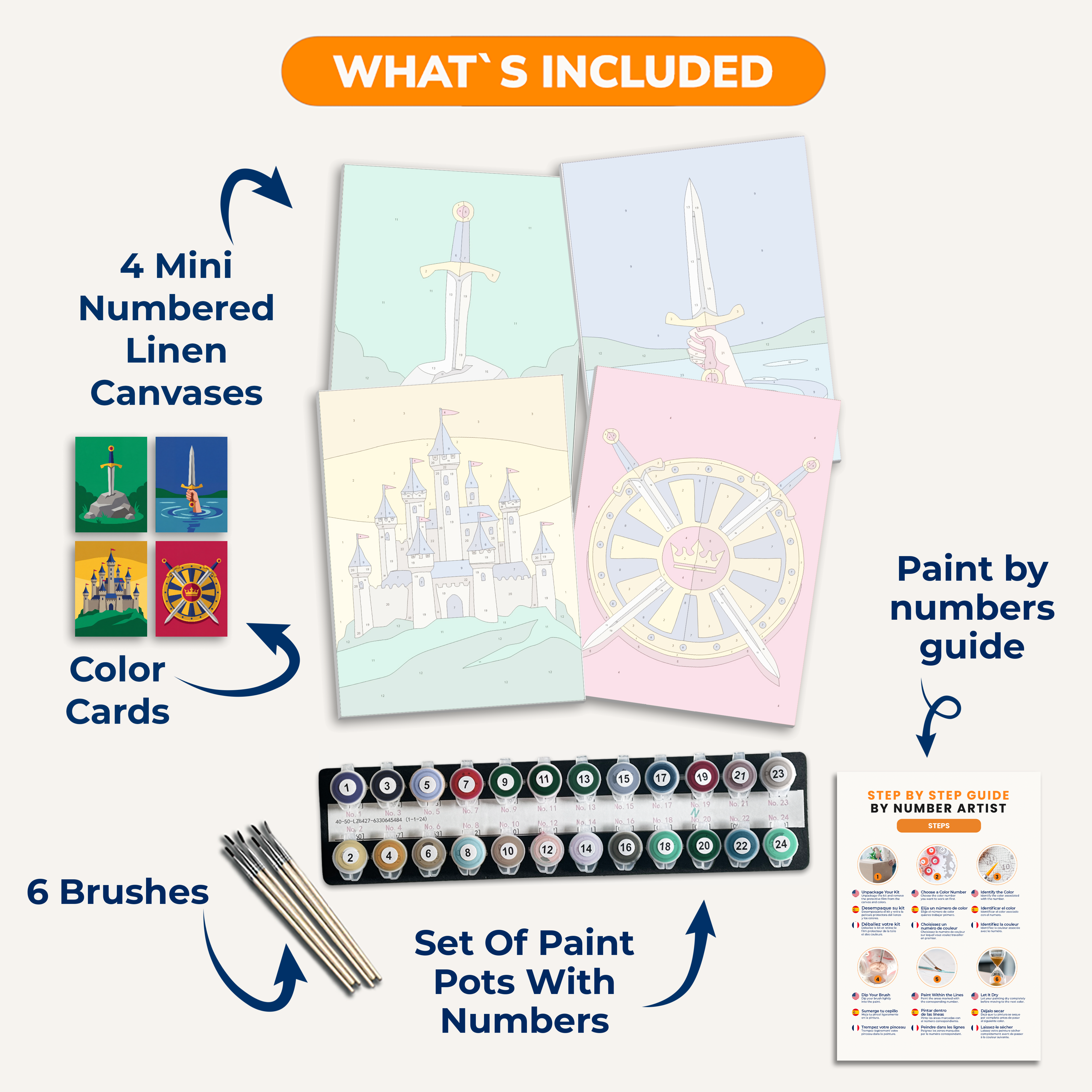 Arthurian Legend - Number Artist Paint by Numbers Kits